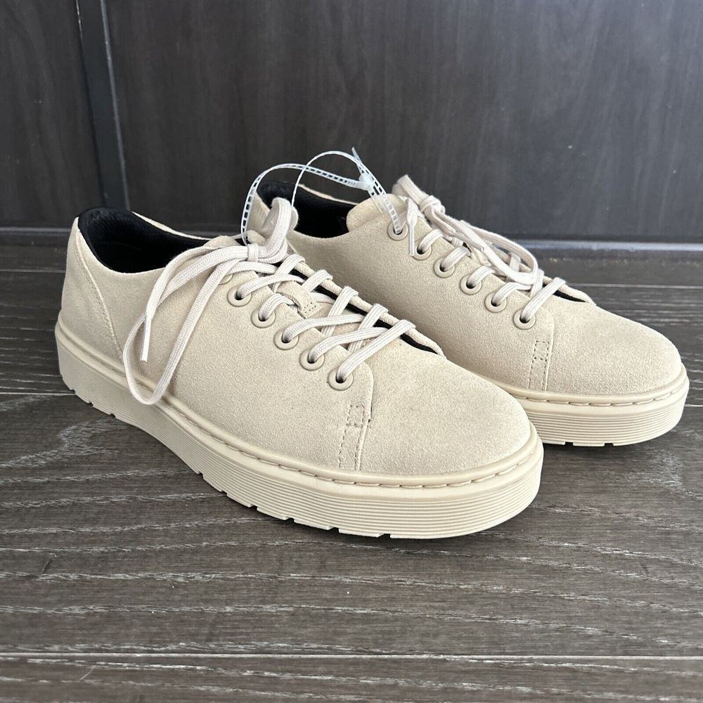Dr. Martens Dante Suede Lifestyle Low Top Sneakers Beige Women's 8 Men's 7‎ NWT